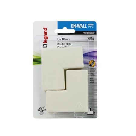 Wiremold Legrand 1 5/16 in. D Plastic Electrical Elbow For NM 2 pk NM6